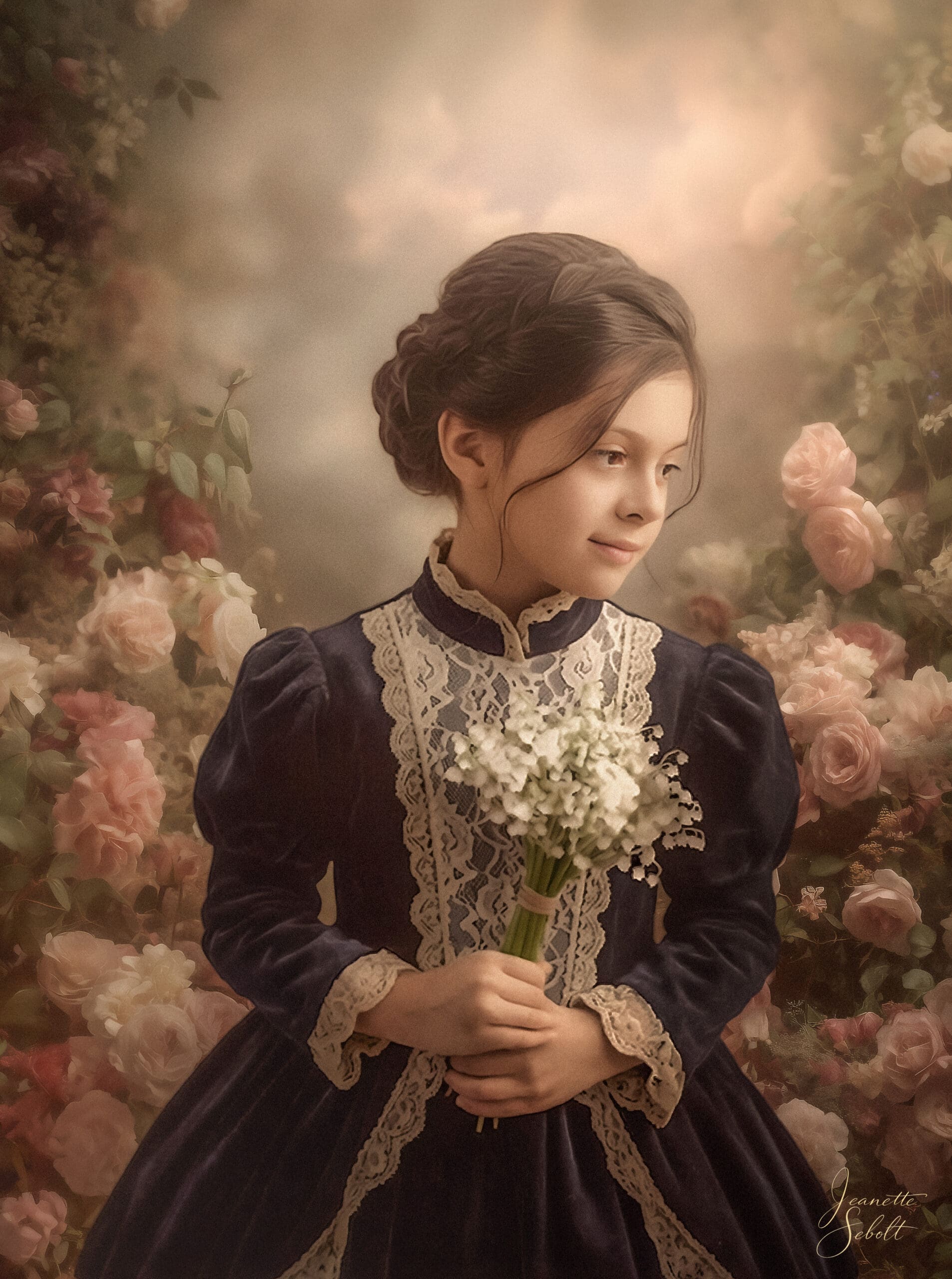 Fine art heirloom child portrait in Odessa, Texas